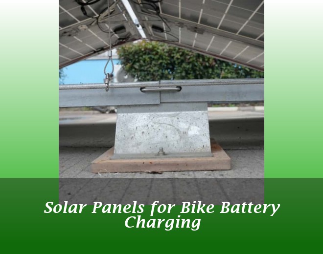 Solar Panels for Bike Battery Charging
